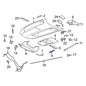 Mercedes-Benz OE - Center Right Hood Vent