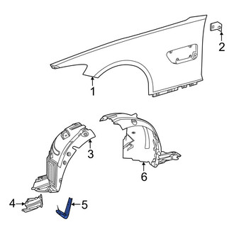 Mercedes-Benz OE - Front Left Lower Fender Splash Shield