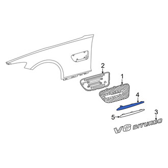 Mercedes-Benz OE - Front Left Upper Fender Molding