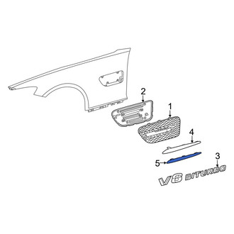 Mercedes-Benz OE - Left Lower Fender Molding
