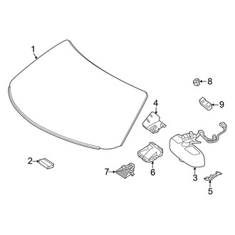 Mercedes-Benz OE - Windshield - Glass