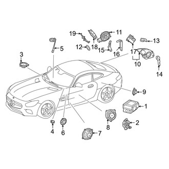 Mercedes-Benz OE - Instrument Panel - Sound System (Hatchback)