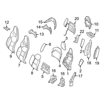 Mercedes-Benz OE - Seats & Tracks - Passenger Seat Components (Seat Back)