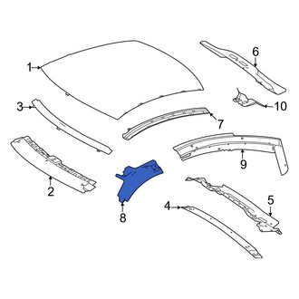 Mercedes-Benz OE - Front Left Roof Side Rail Reinforcement