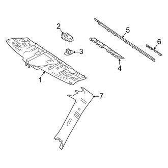Mercedes-Benz OE - Roof - Interior Trim (Windshield Frame Trim), (Convertible)