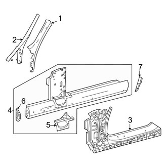 Mercedes-Benz OE - Pillars, Rocker & Floor - Hinge Pillar (Hatchback)