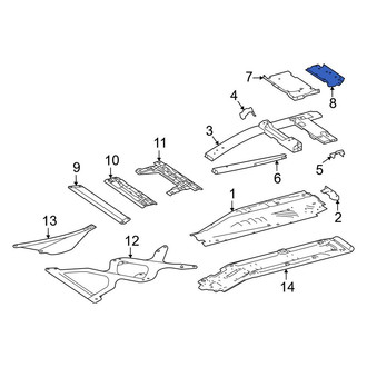 Mercedes-Benz OE - Rear Right Floor Pan Reinforcement