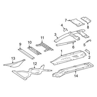 Mercedes-Benz OE - Pillars, Rocker & Floor - Floor & Rails (Hatchback)