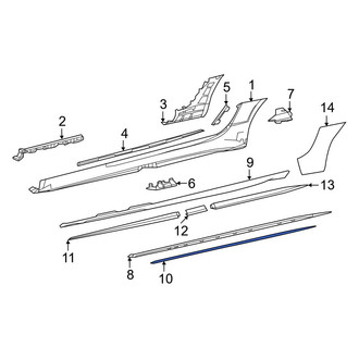 Mercedes-Benz OE - Left Rocker Panel Molding Trim Insert