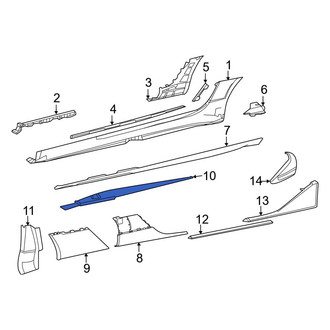 Mercedes-Benz OE - Front Right Fender Molding