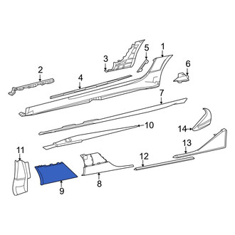 Mercedes-Benz OE - Right Upper Rocker Panel Guard