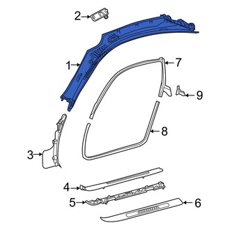 Mercedes-Benz OE - Left Body A-Pillar Trim Panel