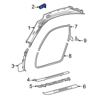 Mercedes-Benz OE - Body A-Pillar Trim Panel Cap
