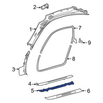 Mercedes-Benz OE - Right Door Sill Plate Set