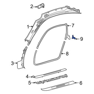 Mercedes-Benz OE - Left Door Water Deflector