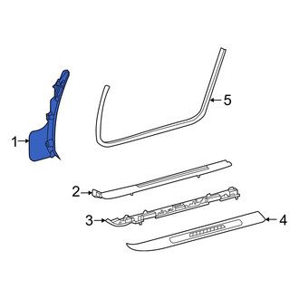 Mercedes-Benz OE - Right Lower Body A-Pillar Trim Panel