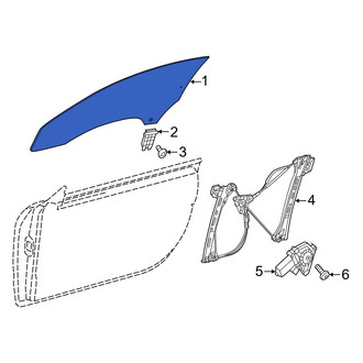 Mercedes-Benz OE - Front Left Door Glass