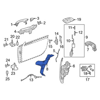 Mercedes-Benz OE - Front Right Door Lock Rod Cover