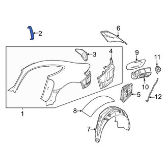 Mercedes-Benz OE - Rear Left Upper Quarter Panel Reinforcement