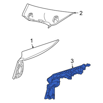 Mercedes-Benz OE - Rear Right Lower Interior Quarter Panel Trim Panel