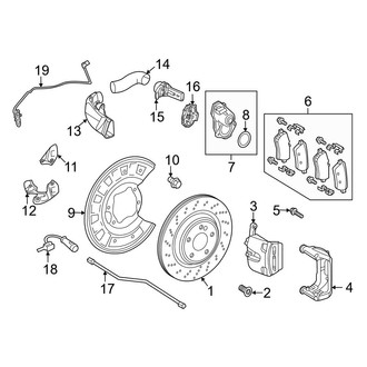 Mercedes-Benz OE - Rear Suspension - Brake Components