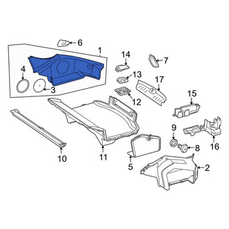 Mercedes-Benz OE - Rear Right Trunk Trim Panel