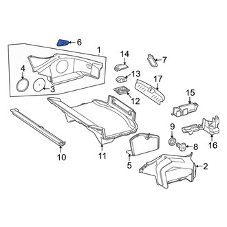 Mercedes-Benz OE - Left Trunk Trim Panel Bracket