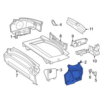 Mercedes-Benz OE - Rear Left Trunk Trim Panel