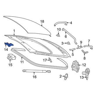 Mercedes-Benz OE - Rear Left Liftgate Hinge
