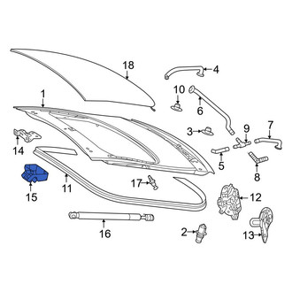 Mercedes-Benz OE - Rear Left Liftgate Hinge Cover