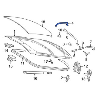 Mercedes-Benz OE - Rear Right Upper Outer Liftgate Washer Hose