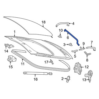 Mercedes-Benz OE - Rear Upper Center Liftgate Washer Hose