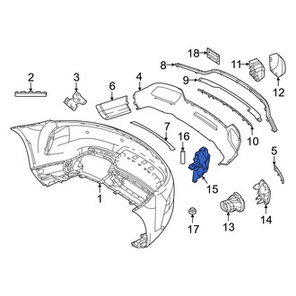 Mercedes-Benz OE - Rear Left Bumper Cover Bracket
