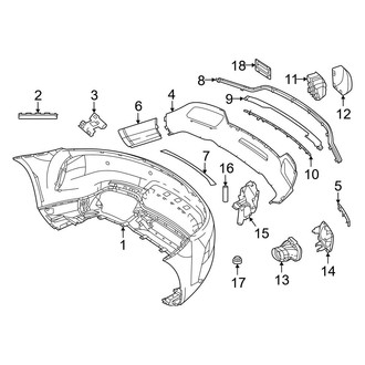 Mercedes-Benz OE - Rear Bumper - Bumper & Components (Bumper Cover & Trim), (Hatchback)