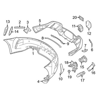 Mercedes-Benz OE - Rear Bumper - Bumper & Components (Bumper Cover & Trim)