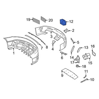 Mercedes-Benz OE - Rear Right Bumper Cover Reinforcement