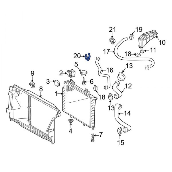 Radiator Coolant Hose Bracket