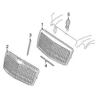 Mercedes-Benz OE - Hood & Grille - Grille & Components