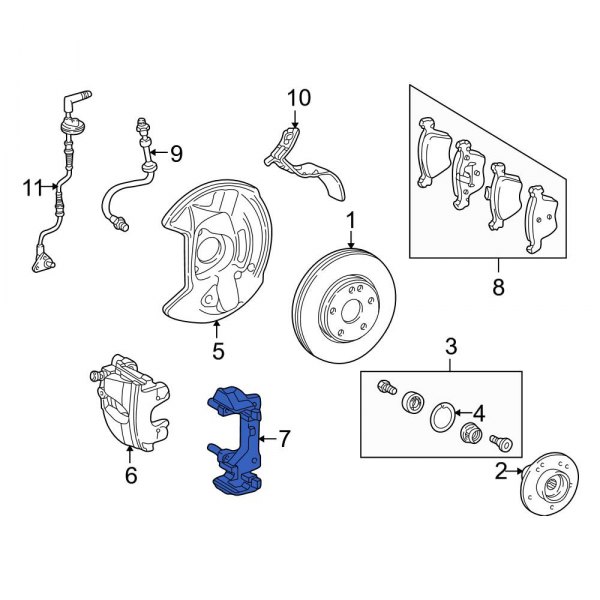 Disc Brake Caliper Bracket