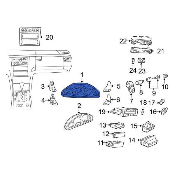 MercedesBenz OE 2105401811 Instrument Cluster