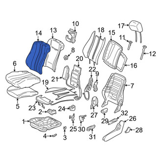 Mercedes-Benz OE - Front Seat Back Cushion Cover
