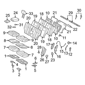 Mercedes-Benz OE - Seats & Tracks - Rear Seat Components (2nd Seat), (Wagon)