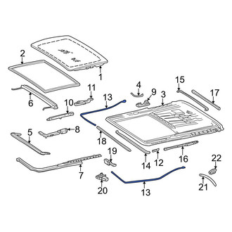 Mercedes-Benz OE - Right Sunroof Cable