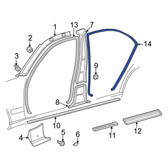 Mercedes-Benz OE - Rear Left Door Opening Trim