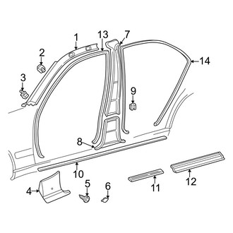 Mercedes-Benz OE - Pillars, Rocker & Floor - Interior Trim (Sedan)