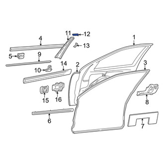 Mercedes-Benz OE - Left Door Applique Insulator