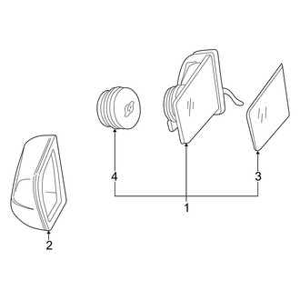Mercedes-Benz OE - Front Door - Outside Mirrors (Sedan)