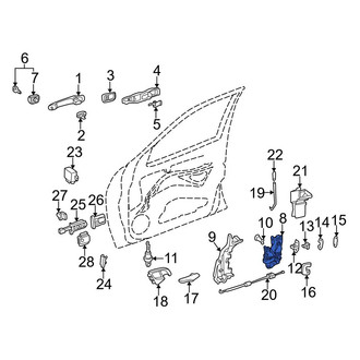 Mercedes-Benz OE - Front Left Door Latch Assembly
