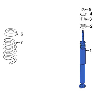 Mercedes-Benz OE - Rear Suspension Shock Absorber