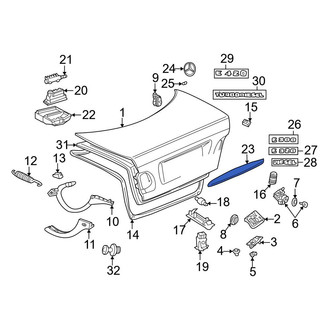 Mercedes-Benz OE - Rear Deck Lid Finish Panel